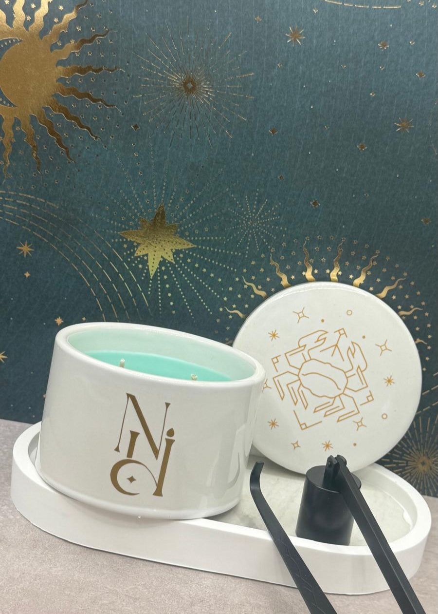 Cancer Zodiac Sign Candle/ Quiet Bloom Fragrance Candle