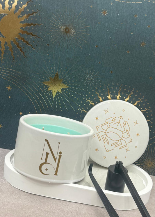 Cancer Zodiac Sign Candle/ Quiet Bloom Fragrance Candle