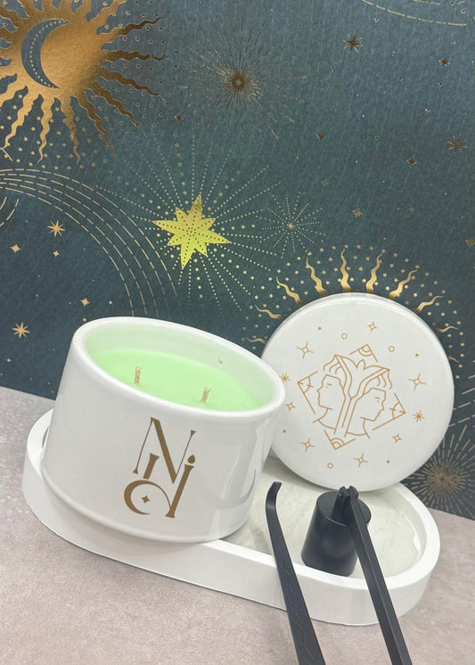 Gemini Zodiac Sign Candle/ Boreal Fragrance Candle