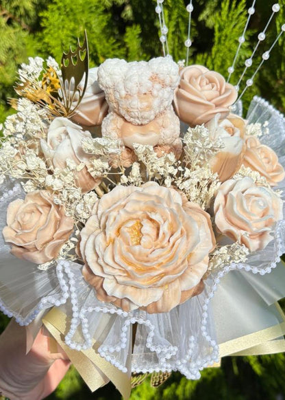 Golden Whisper Candle Bouquet