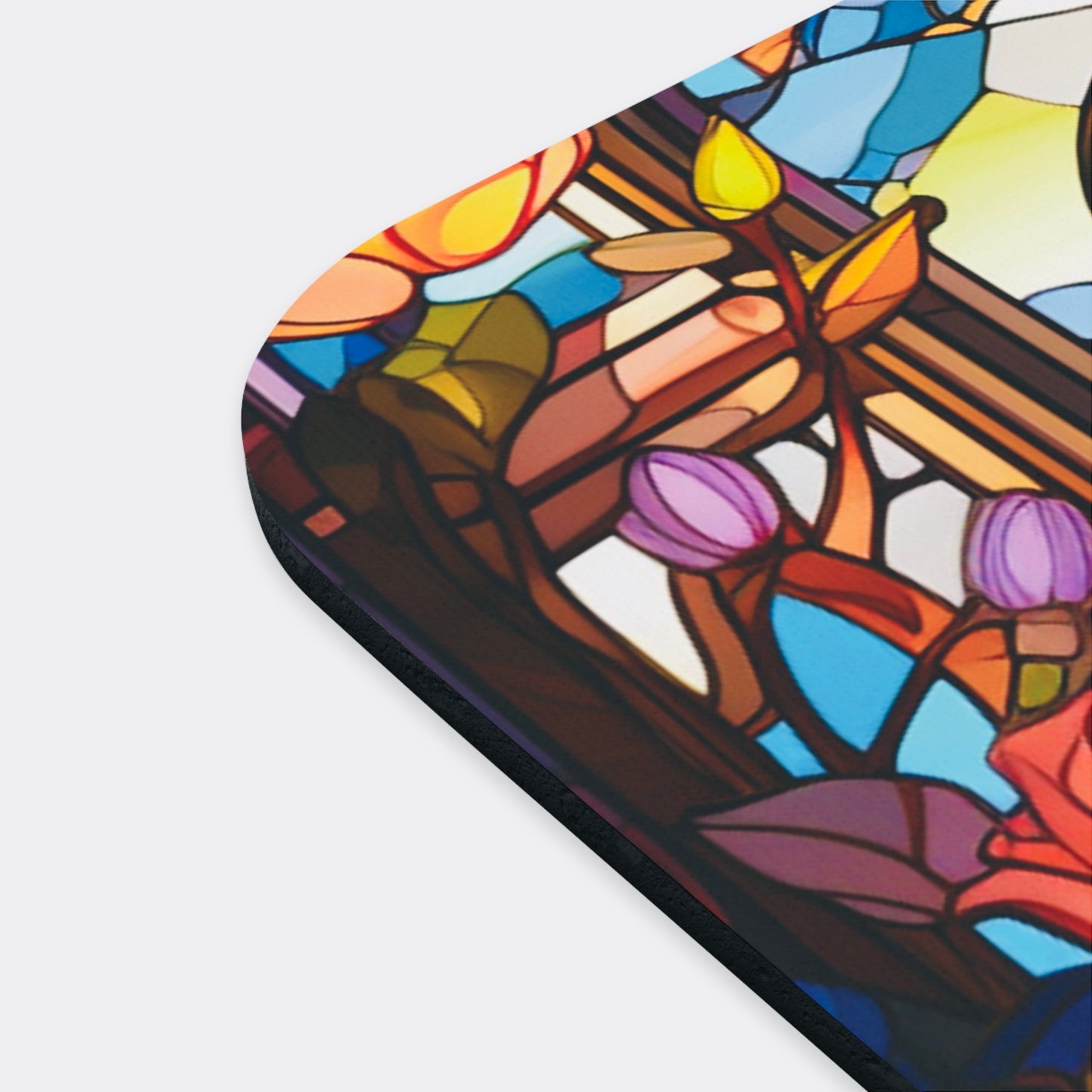 Stained Glass Beauty & The Beast Princess - Mouse Pad