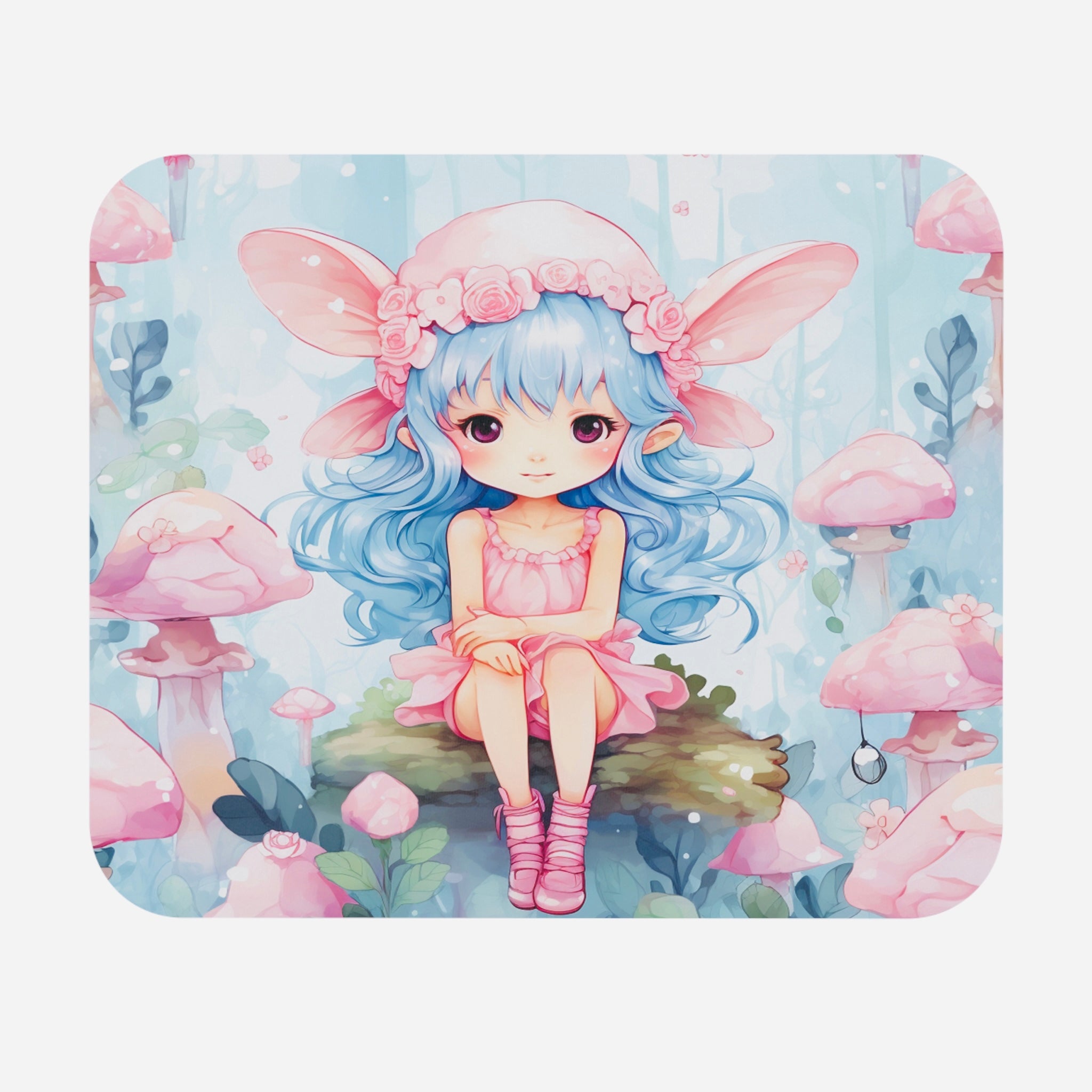 Ladie Elf - Alfombrilla de ratón en azul bebé y rosa